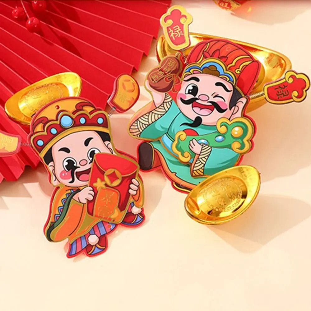 The God of Wealth New Year Pendant Exquisite Chinese Style Dragon Year Refrigerator Magnet Festive DIY