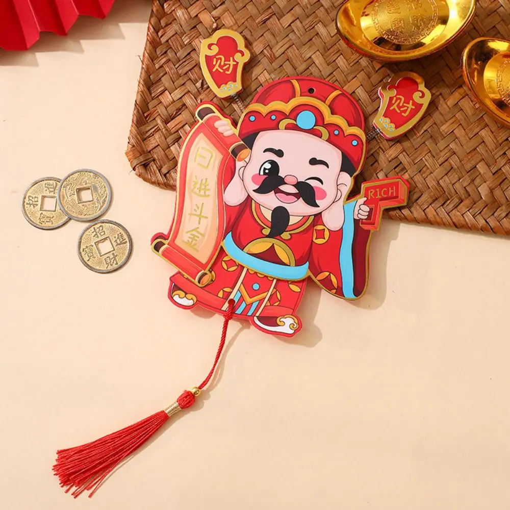 The God of Wealth New Year Pendant Exquisite Chinese Style Dragon Year Refrigerator Magnet Festive DIY