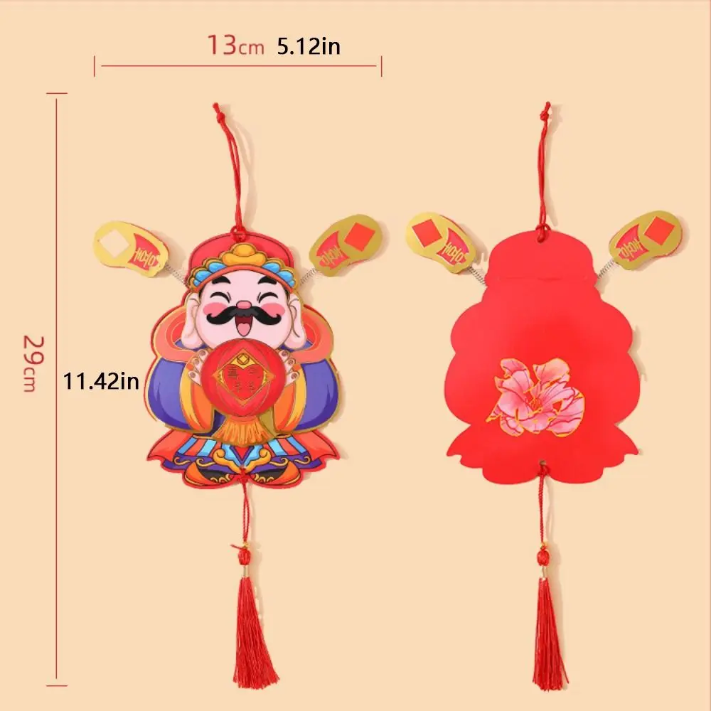 The God of Wealth New Year Pendant Exquisite Chinese Style Dragon Year Refrigerator Magnet Festive DIY
