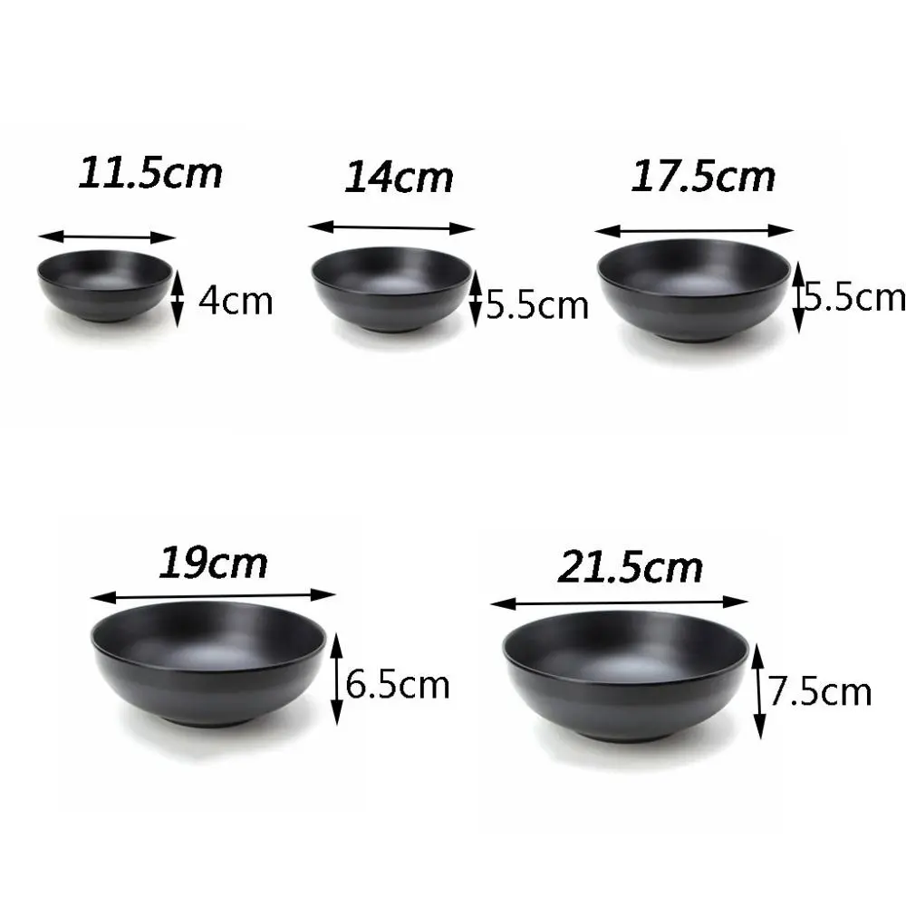 5 Sizes 1 Pcs Melamine Imitation Porcelain for Noodle,Salad,Soup Dull Polish Kitchen Supplies Tableware Ramen Bowl Bowls