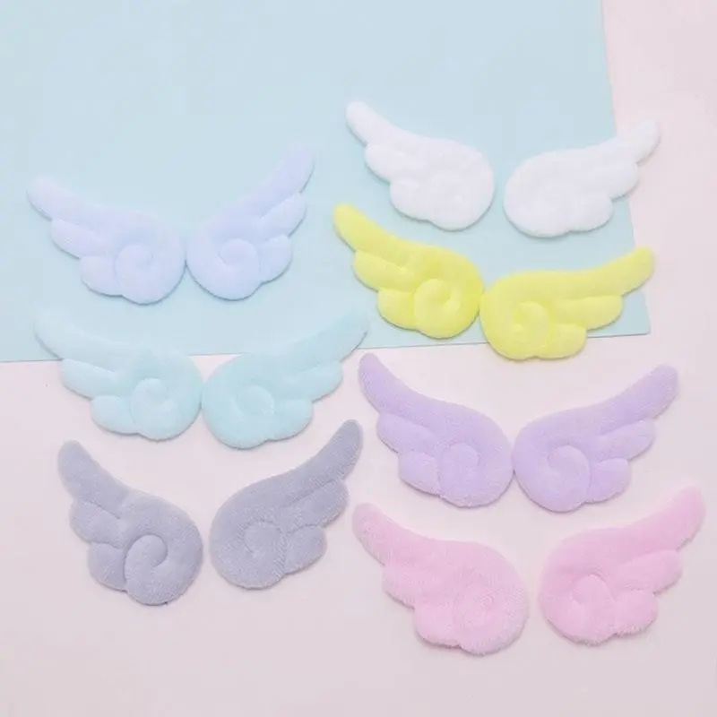 652F 10PCS Sweet Color Wing Appliques for DIY Hat Clothes Sewing Patches Handmade Headwear Hair Clips Accessories