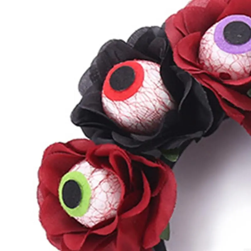 652F Funny Skull Headband Bloody Eyeball Party Cosplay Costume Headwear Halloween Costume Supplies Hairband