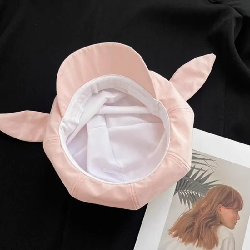 652F Novelty Pig Theme Caps Unique Octagonal Hat Comfortable and Breathable For Youth Adults And Teens Everyday Wear