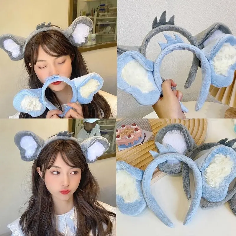 652F Plush Hair Hoop  Koala Ears Theme Party  Headdress Washing Face Headband Cosplay Hair Accessories
