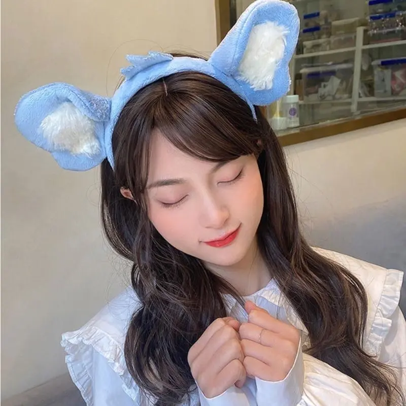 652F Plush Hair Hoop  Koala Ears Theme Party  Headdress Washing Face Headband Cosplay Hair Accessories