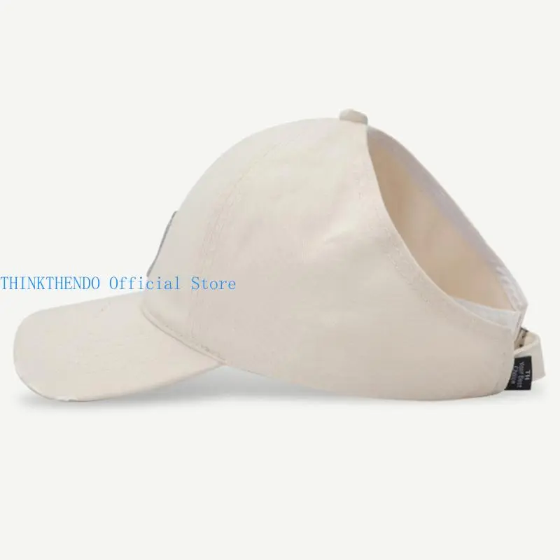 652F Embroidery Letter Baseball Hat for Girl Adjust Sports Hat Elegant Sun Hat Open Top Hat Women Vacation Hat Headwear