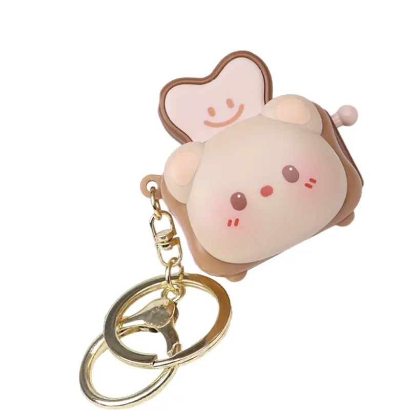652F Toaster Keychain for Women Bag Handbag Charms Fashion Toaster Keychain Accessories Valentine's Day Gifts Car Key Rings