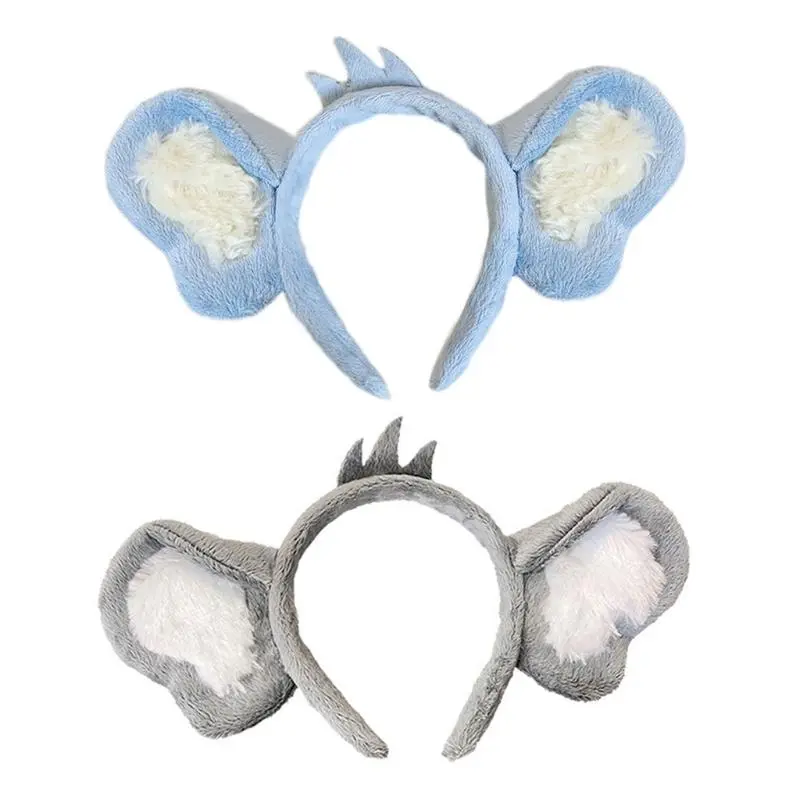 652F Plush Hair Hoop  Koala Ears Theme Party  Headdress Washing Face Headband Cosplay Hair Accessories