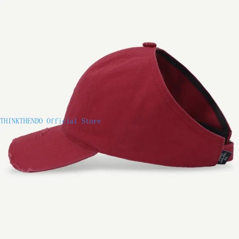 652F Embroidery Letter Baseball Hat for Girl Adjust Sports Hat Elegant Sun Hat Open Top Hat Women Vacation Hat Headwear