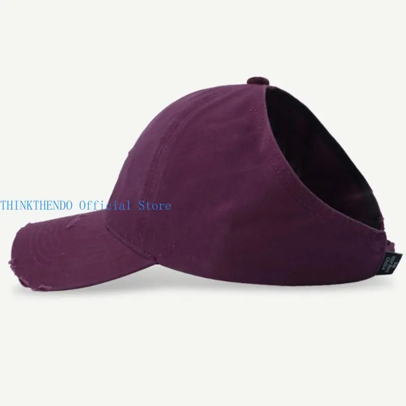 652F Embroidery Letter Baseball Hat for Girl Adjust Sports Hat Elegant Sun Hat Open Top Hat Women Vacation Hat Headwear
