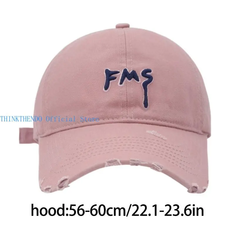 652F Embroidery Letter Baseball Hat for Girl Adjust Sports Hat Elegant Sun Hat Open Top Hat Women Vacation Hat Headwear