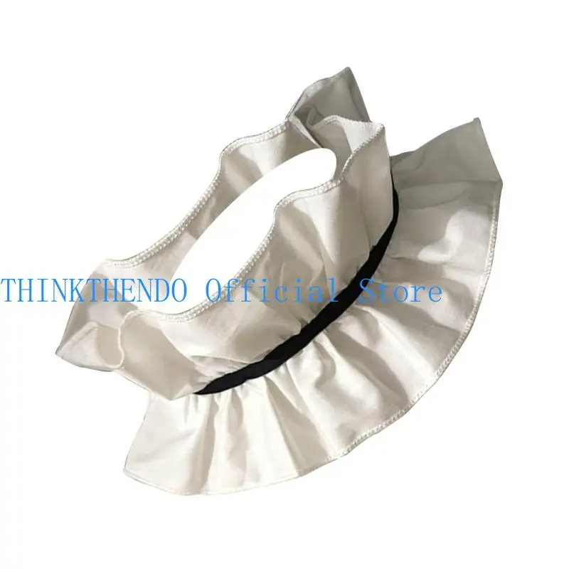 39BB Elegant Ruffled Detachable Collar Victorian Choker Shawl Women Fashion Accessory