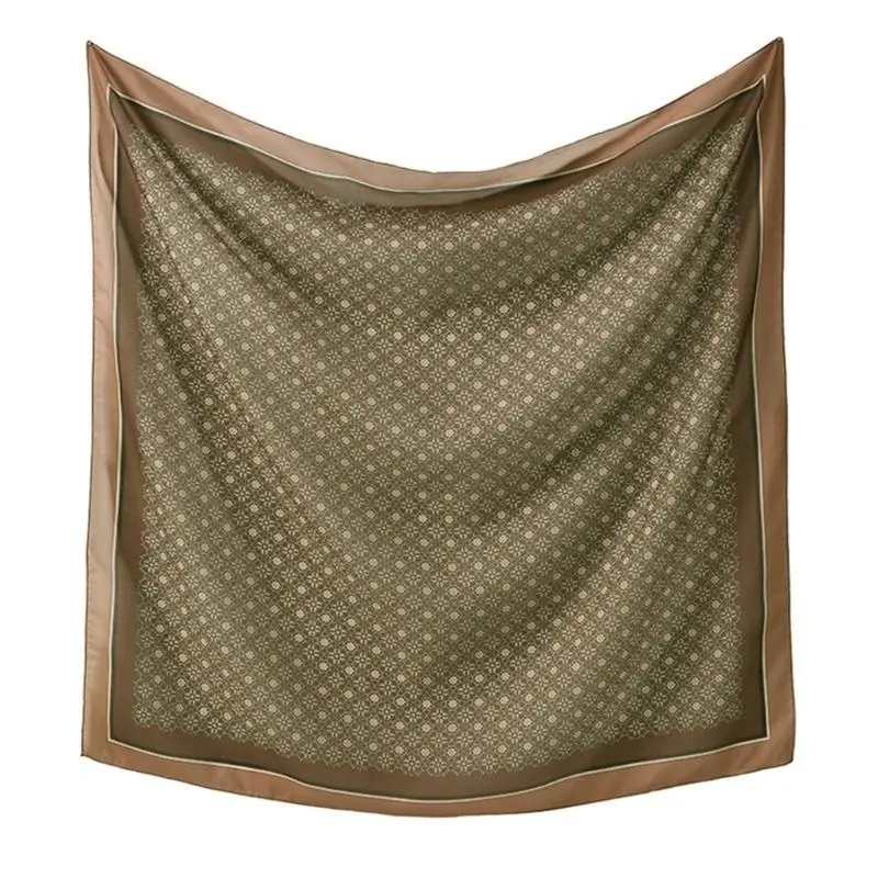 652F Stylish Printed Polyester Bandana Scarf Square Handkerchief Head Scarf for Travel, Outdoor Activity, and Daily Use