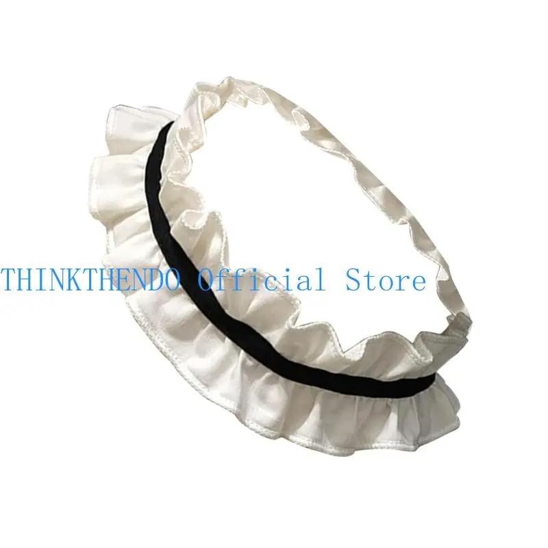 39BB Elegant Ruffled Detachable Collar Victorian Choker Shawl Women Fashion Accessory