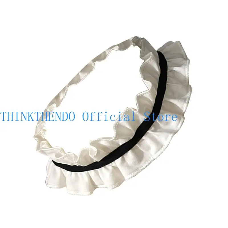 39BB Elegant Ruffled Detachable Collar Victorian Choker Shawl Women Fashion Accessory
