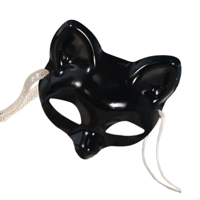 652F Masquerade Half Face Mask Halloween Eye Cover Mouth Cover Masquerade Costume Decoration for Women Men Halloween Dress up