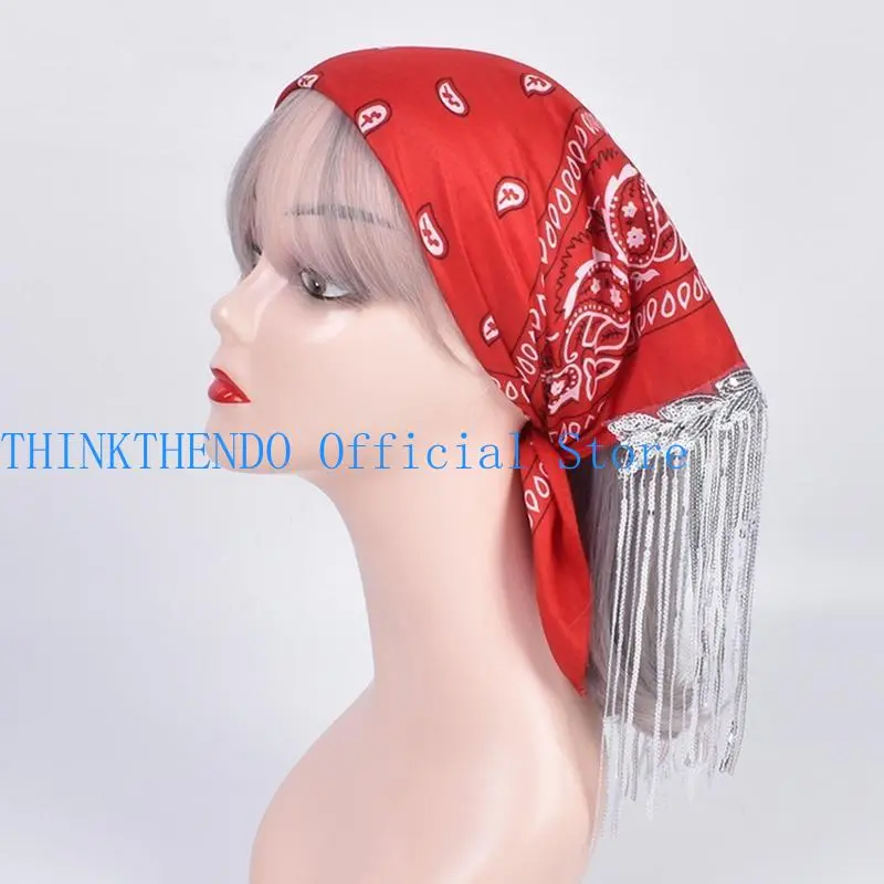 39BB Bachelorette Bandanas Cowgirl Bandanas Sequin Neckerchief Bandanas For Women