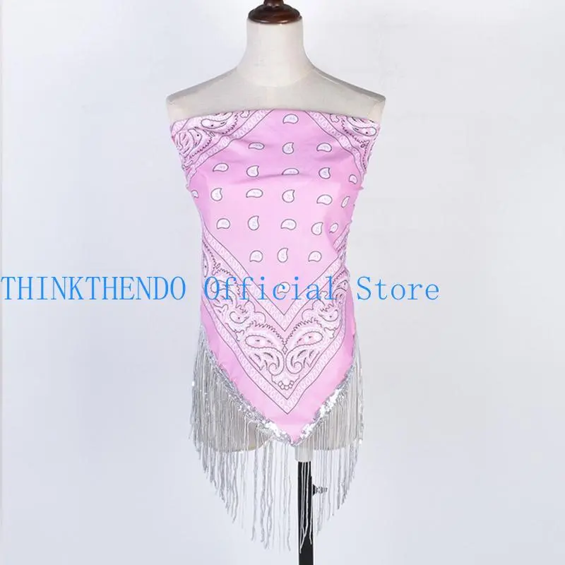 39BB Bachelorette Bandanas Cowgirl Bandanas Sequin Neckerchief Bandanas For Women