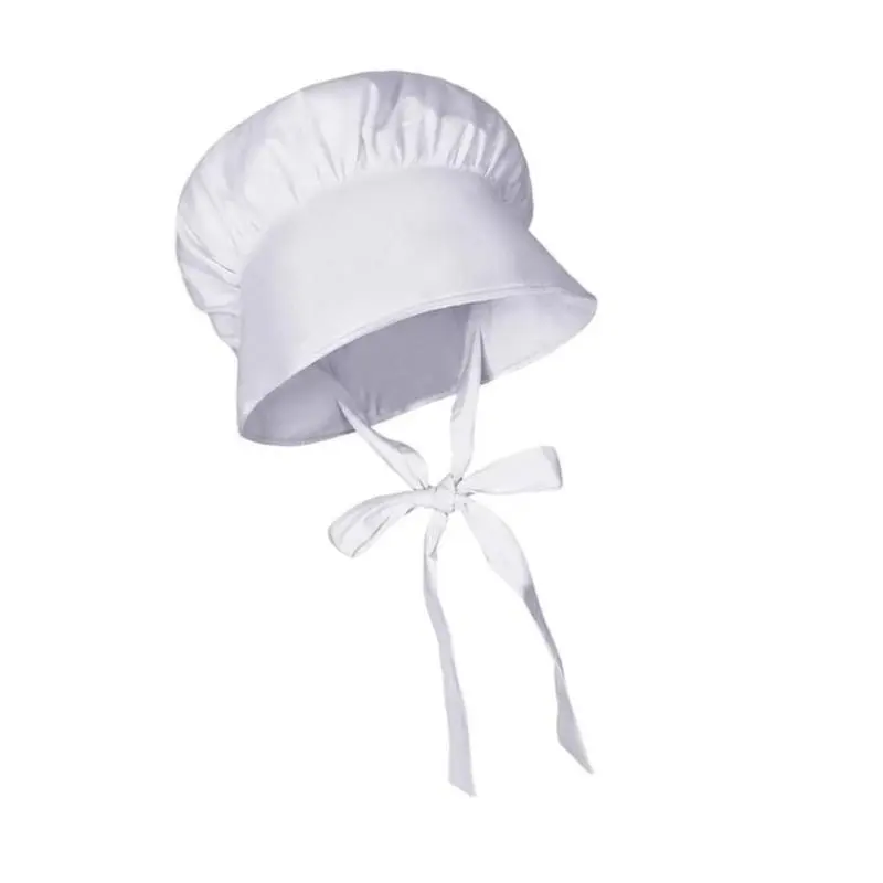 652F 1Set Colonial Costume Accessories Ruffle Maid Waitress Aprons Colonial Caps Maid Costumes Pioneers Girls Costumes Gifts