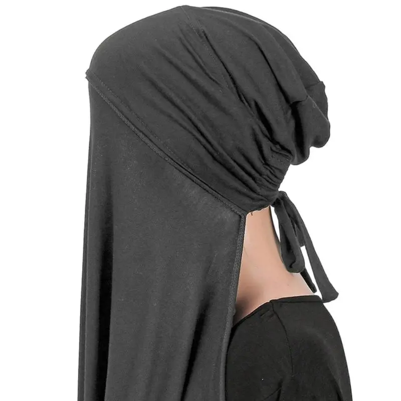 652F Elegant Women's Hijab Head Scarf Breathable Face Covering Shawl Headwrap for Mosque Madrassa Umrah Hajj 67x 22inch