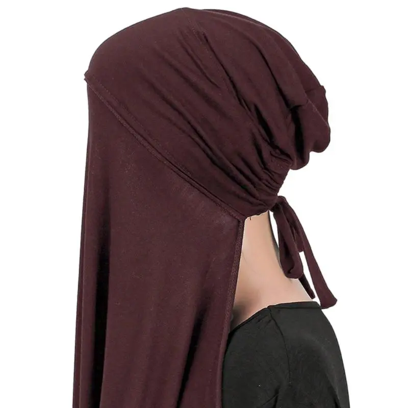 652F Elegant Women's Hijab Head Scarf Breathable Face Covering Shawl Headwrap for Mosque Madrassa Umrah Hajj 67x 22inch