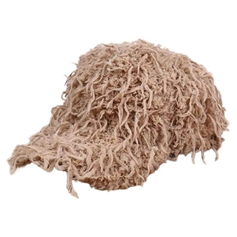 652F Popular Plush Baseball Caps with Adjustable Strap for Women and Teens Street Wear Winter Wear Hiphop Hat with Furry Plush