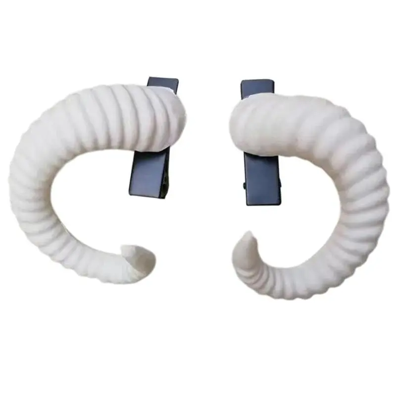 1pair Gothicism Demons Horn Headpiece Halloween Cosplay Headwear Sheep Horn Headdress Hair Accessories