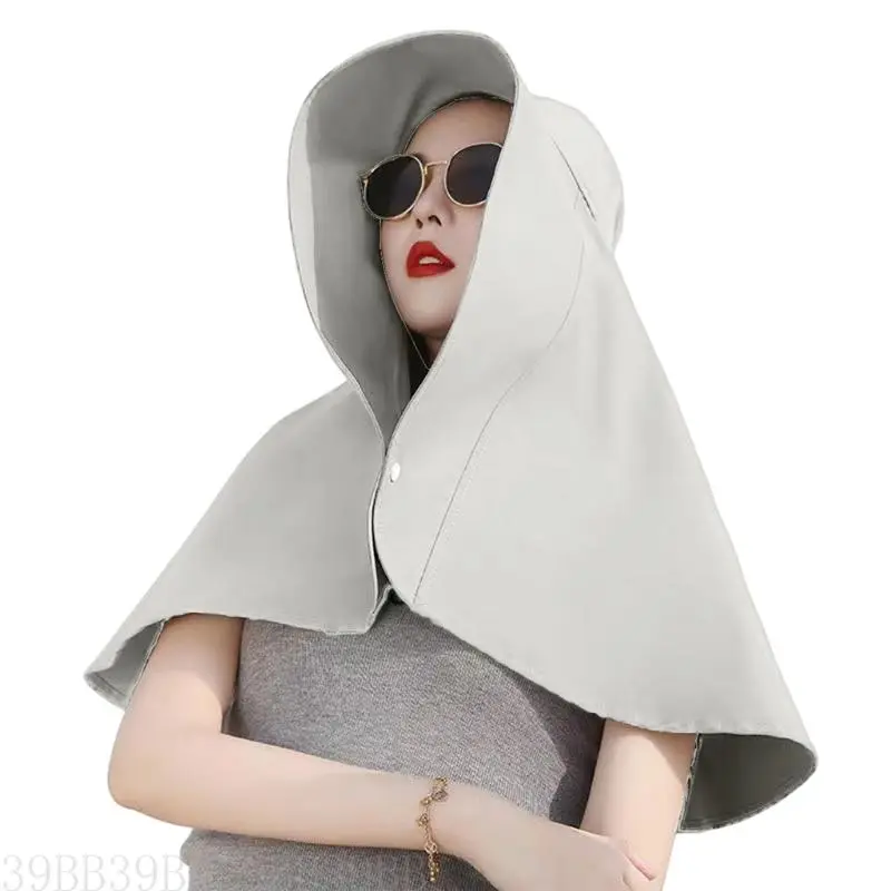 39BB Sun Protective Hat Long Shawl Hat For Women Beach Vacation And Outdoor Activity