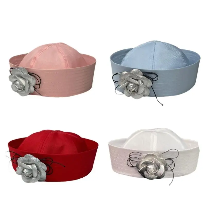 652F Sailor Party Captain Hats Party Girls Masquerades Party Cosplay Camellia Sailor Party Masquerades Marine Cruise