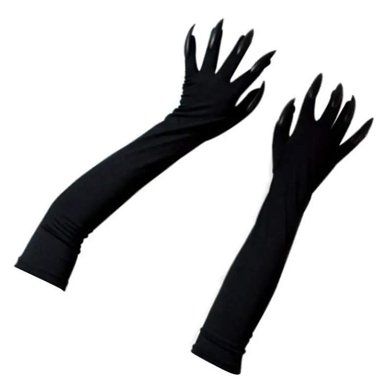 652F 1pair Spooky Animal Paws Mittens Scary Monsters Masked Mittens Long Gloves Cosplay for Male and Women