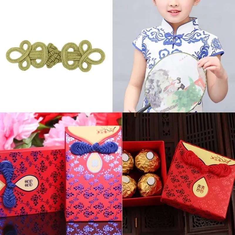 652F Chinese Knot  Buttons Sewing on Closure Fasteners for Traditional Cheongsam Scarf Cardigan Sweater Costume Garment