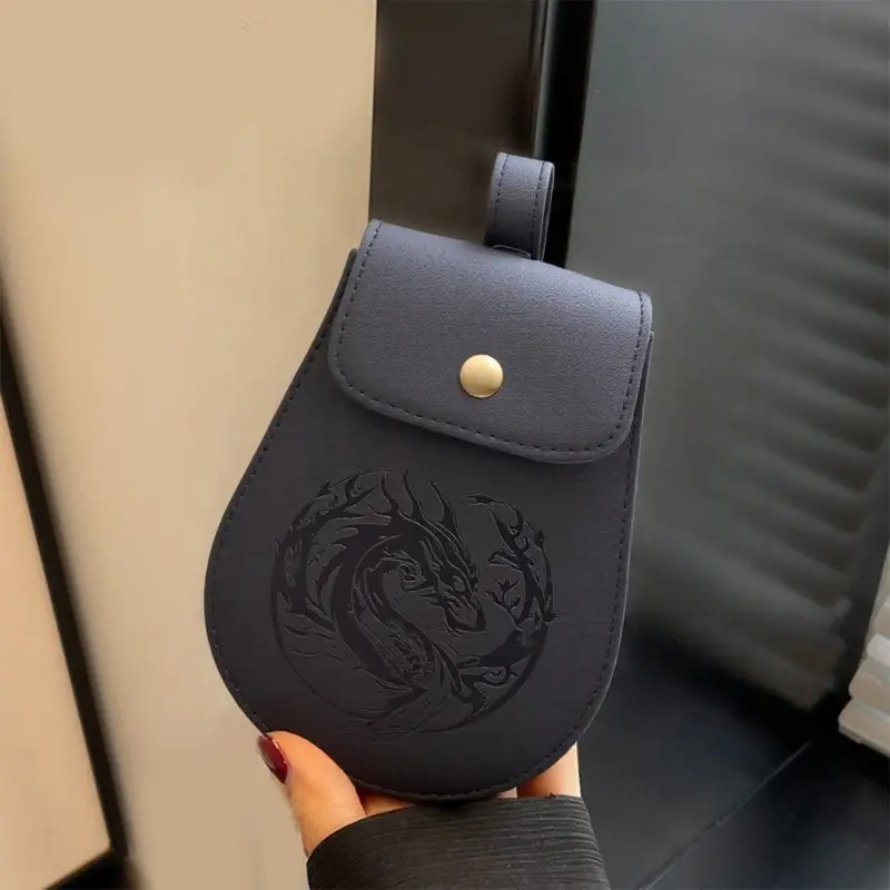 652F Vikinges Costume Accessories,Medieval Pirate Leather Belt Pouches Halloween Cosplay Costumes