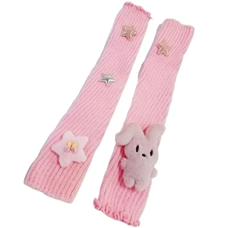 39BB 2000s Arm Warmers Dancing Party Subculture Arm Sleeves for Women Girl Daily Use