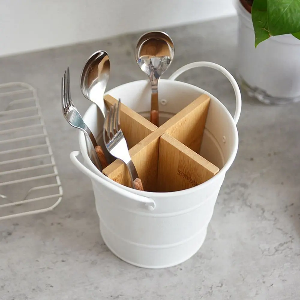 Cooking Tool Kitchen Storage Bucket Storage Shelf Bamboo Tableware Holder Spoon Stand Chopstick Holder Cutlery Organizer