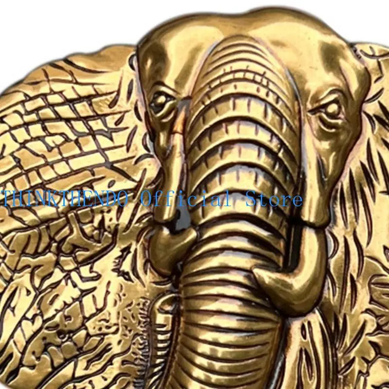 652F Unique Elephant Belt Buckles Retros Belt Buckles Fashionable Belt Buckles for Casual Wear