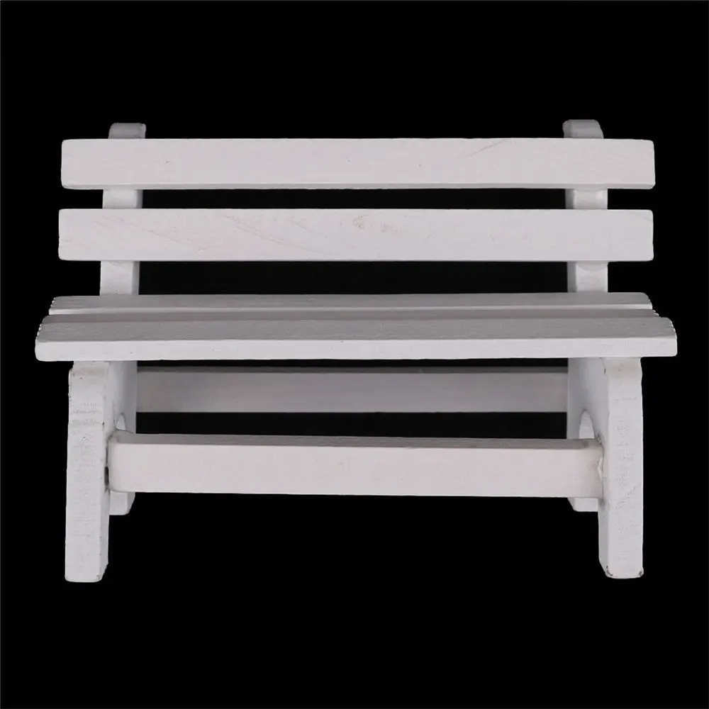 Wood Wooden Stool Mini Chair Bench Miniatures Decoration Crafts Garden Decor Figurines Dollhouse Furniture