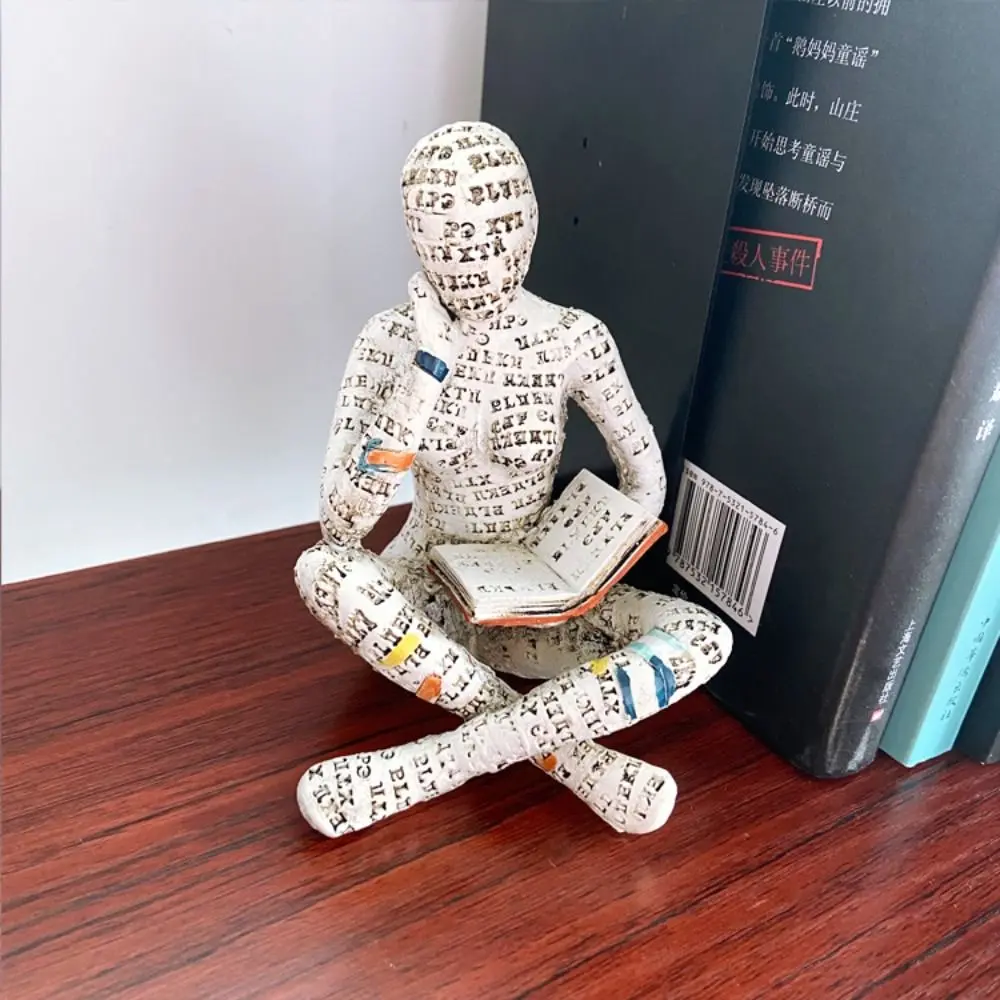 Gift Handicraft Resin Crafts Home Decoration Reading Woman Figurine Humanoid Sculptures Mummy Statues Bookshelf Ornaments