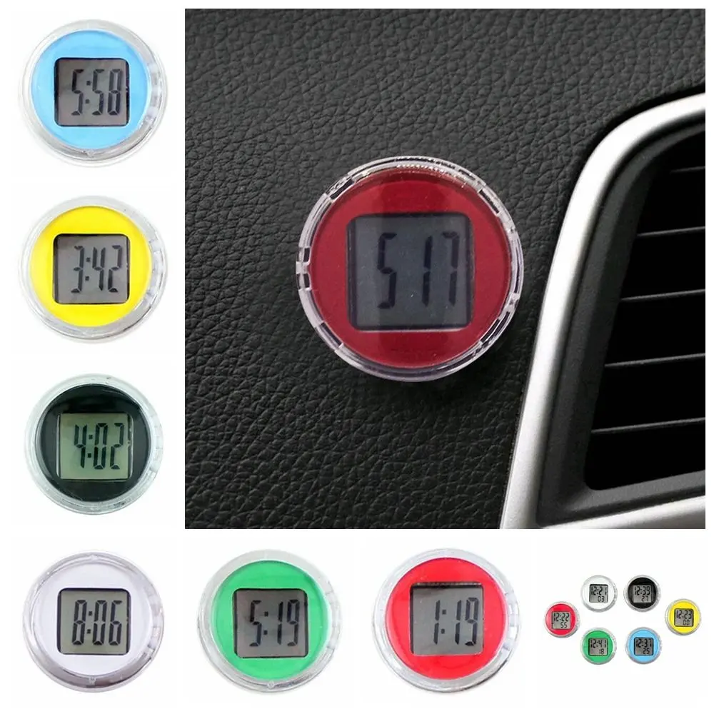 Easy Use Mini Car Clock ABS Mute Motorcycle Electronic Watch Simple Electronic Motorcycle