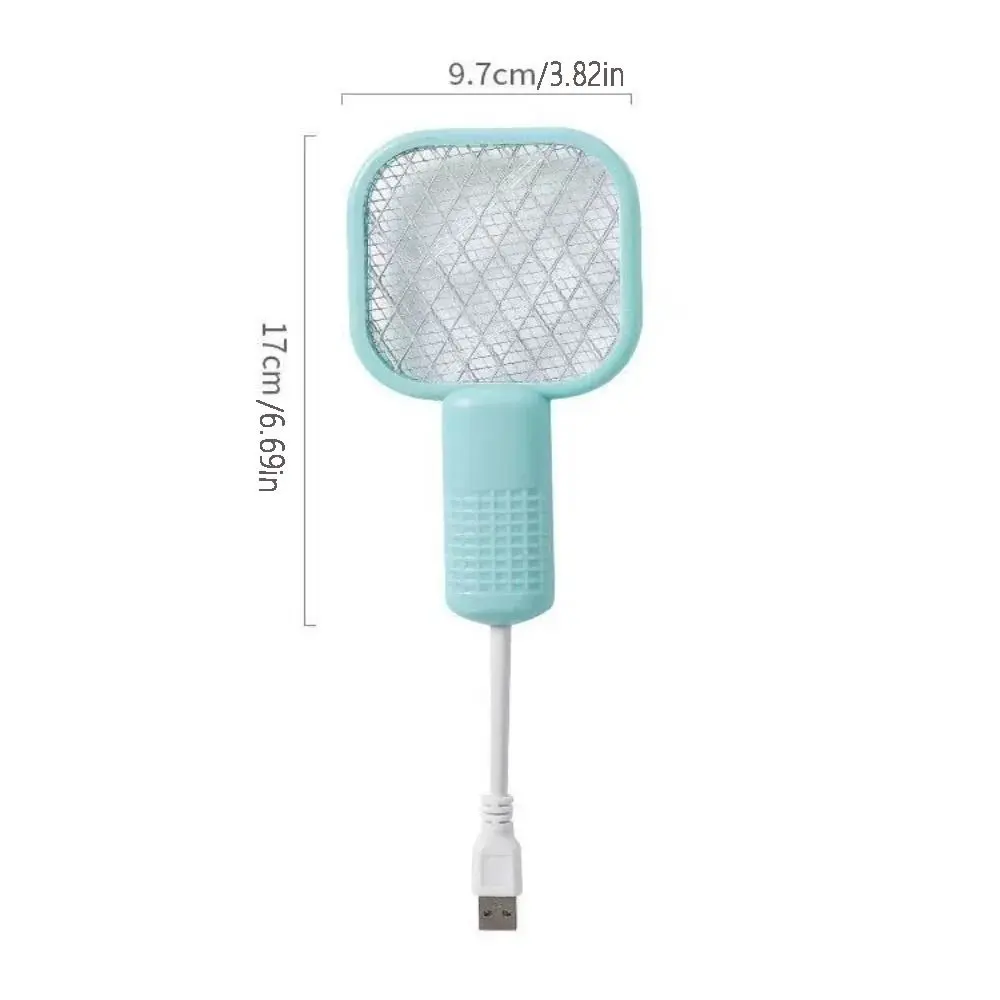 Durable USB Mosquito Swatter Trap Electric Shock Mini Insect Racket UV Light Portable Fly Bug Zapper Bedroom