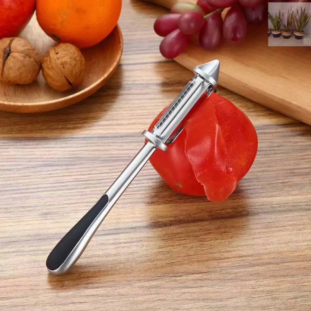 Zinc Alloy Fruit Vegetable Peeler Double Edge 5 in 1 Grater Multi-functional with Non-slip Handle Slicer Carrot