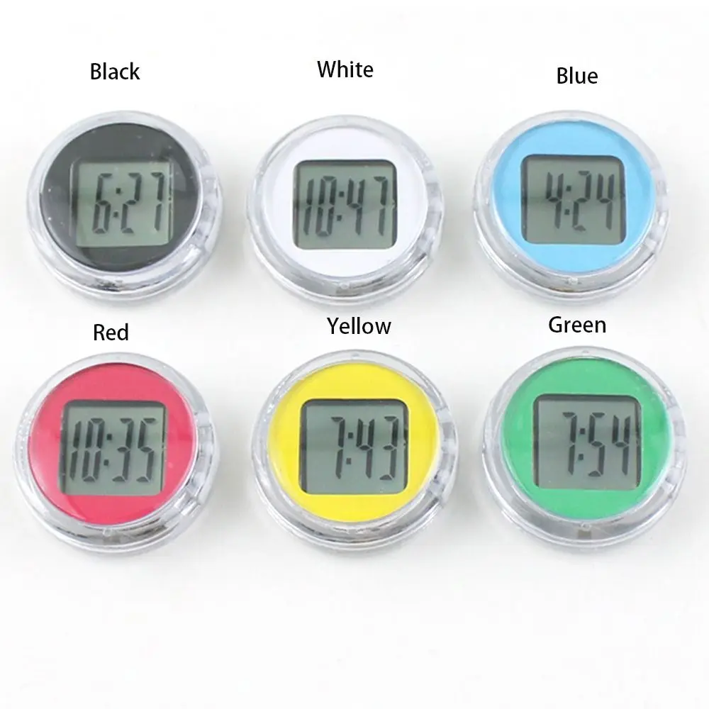 Easy Use Mini Car Clock ABS Mute Motorcycle Electronic Watch Simple Electronic Motorcycle