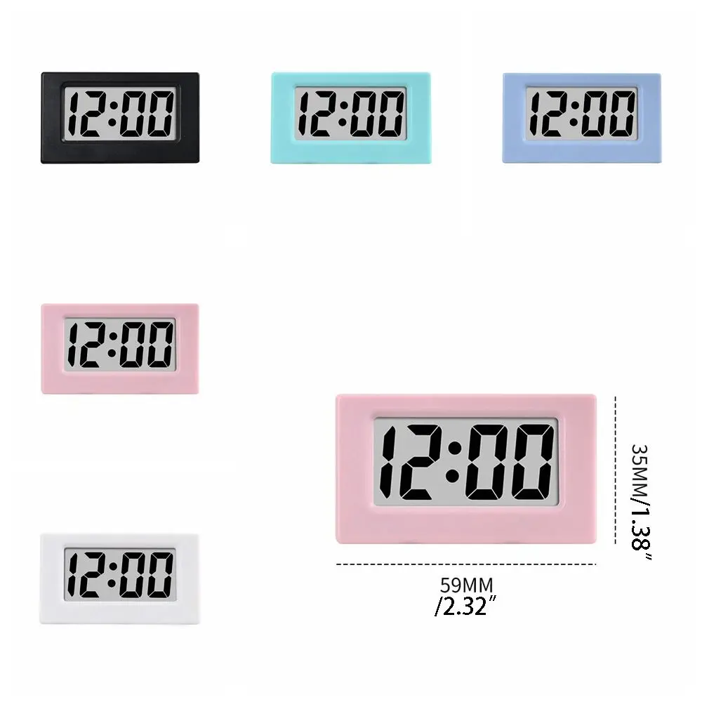 Creative Simple LED Digital Clock Cute Mute Mini Triangle Clock Time Display Desk Electronic Clock Student