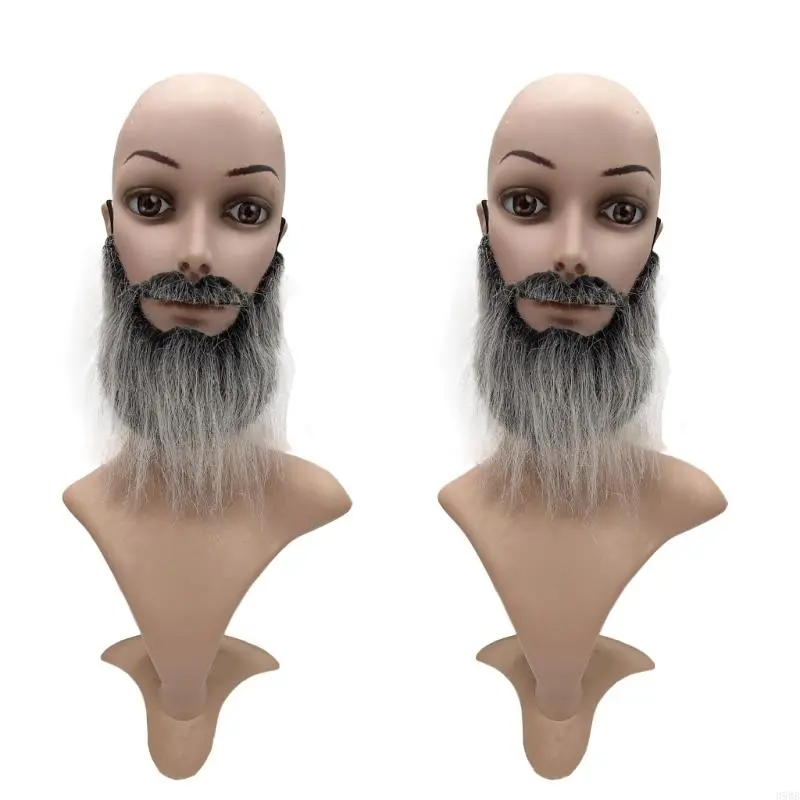 652F DIY Fancy Dress Fake Beard Long Fluff Beards Cosplays Costume Props Halloween Beard Mustache Christmas Party Supplies
