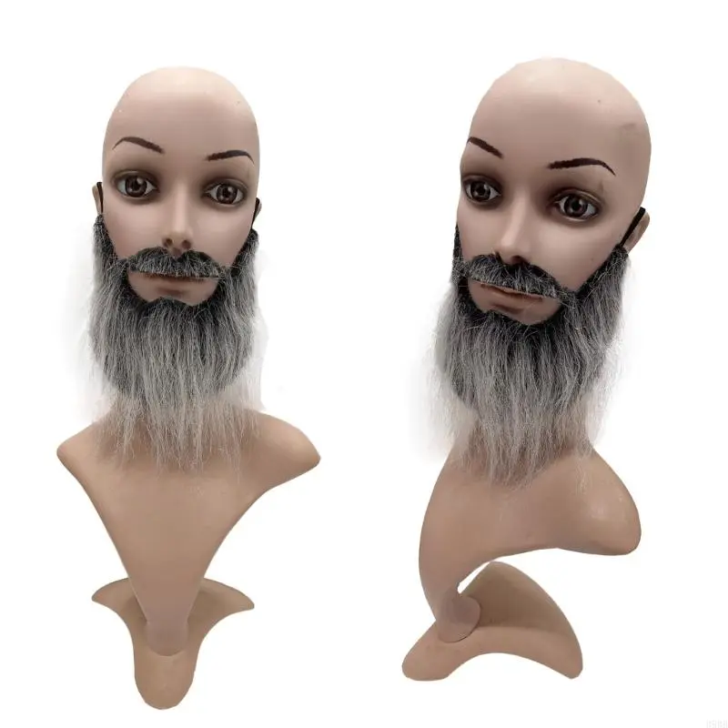 652F DIY Fancy Dress Fake Beard Long Fluff Beards Cosplays Costume Props Halloween Beard Mustache Christmas Party Supplies