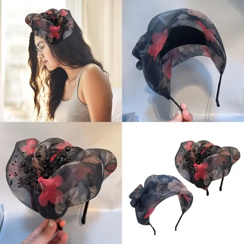 652F Women's Headband Fascinators With Bows Designs Comfortable Party Headwear Fashion Accessory for Halloween Weddings