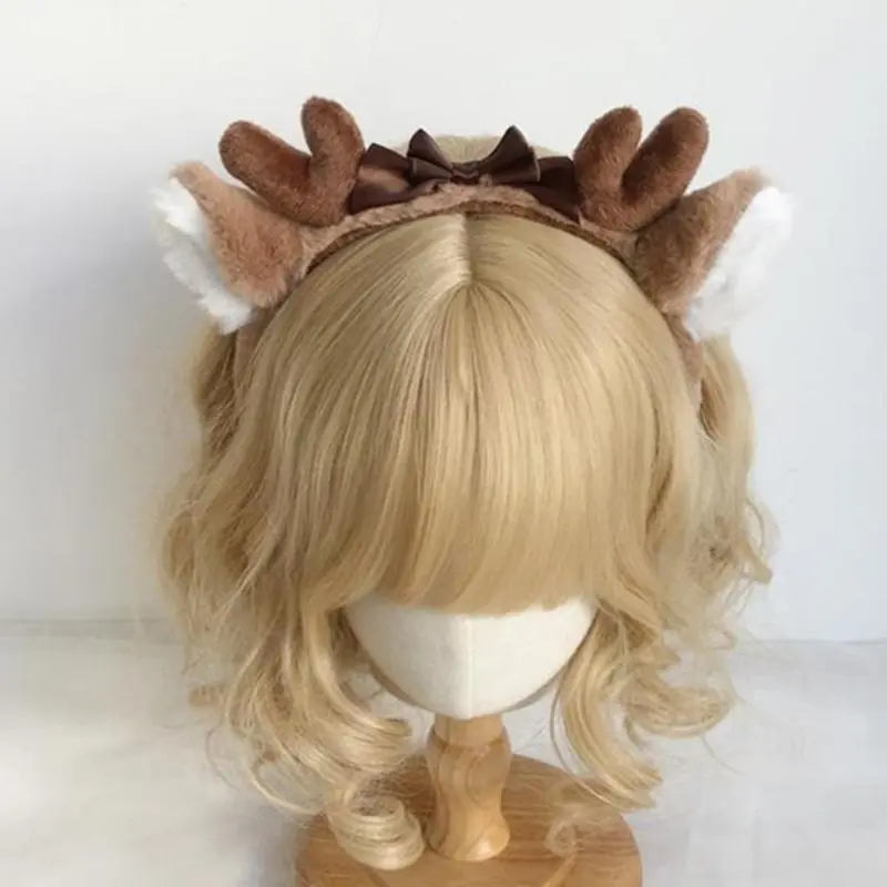 652F Animal Ear Hairband Party Headband Cosplay Costume  Shows Plush Headband Masked Ball Hairpiece Clothing Accessories