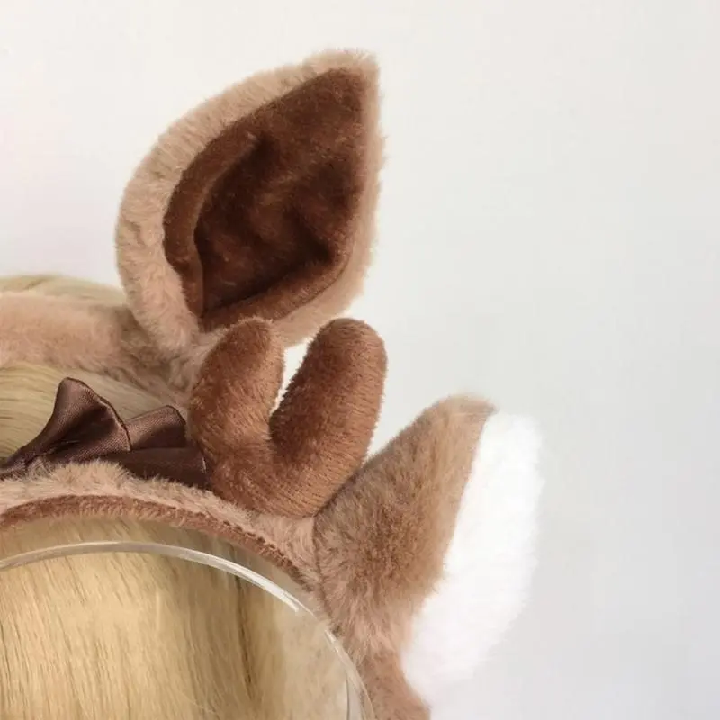 652F Animal Ear Hairband Party Headband Cosplay Costume  Shows Plush Headband Masked Ball Hairpiece Clothing Accessories