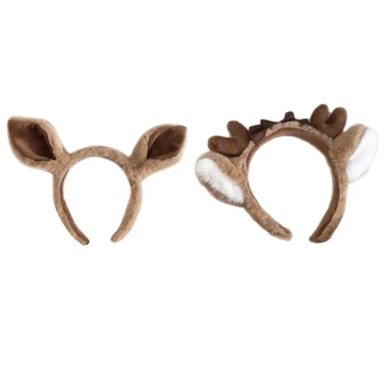 652F Animal Ear Hairband Party Headband Cosplay Costume  Shows Plush Headband Masked Ball Hairpiece Clothing Accessories