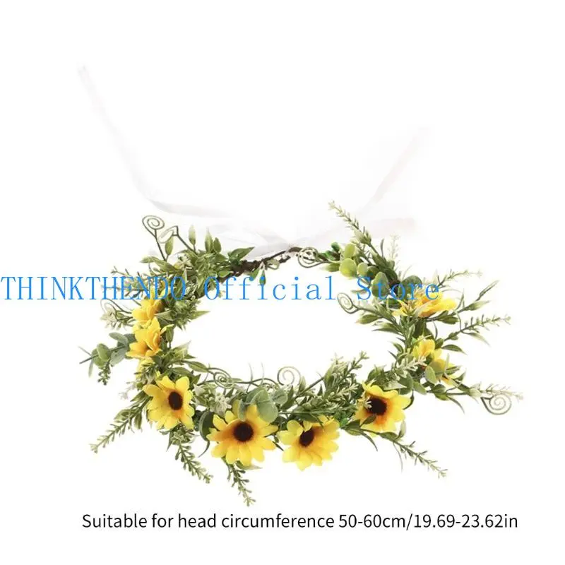 39BB Garlands Crown Hair Wreath Bride Flower Crown Wedding Flower Headbands