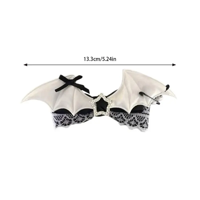 652F Harajuku Hair Clip Halloween Bat Wing Hairpin Side Bangs Clip Hair Barrettes Hair Decors Adult Hair Styling Accessories